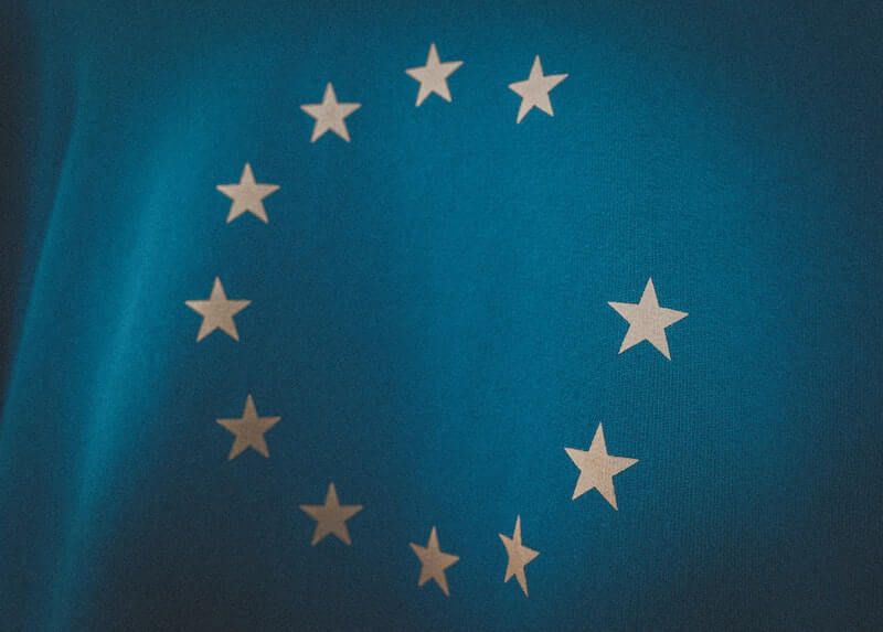 bandera UE sin la estrella de Inglaterra Brexit