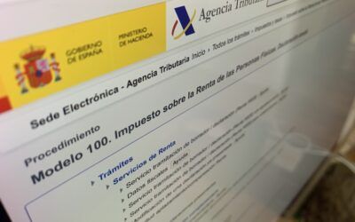 foto de pantalla con pagina web aeat