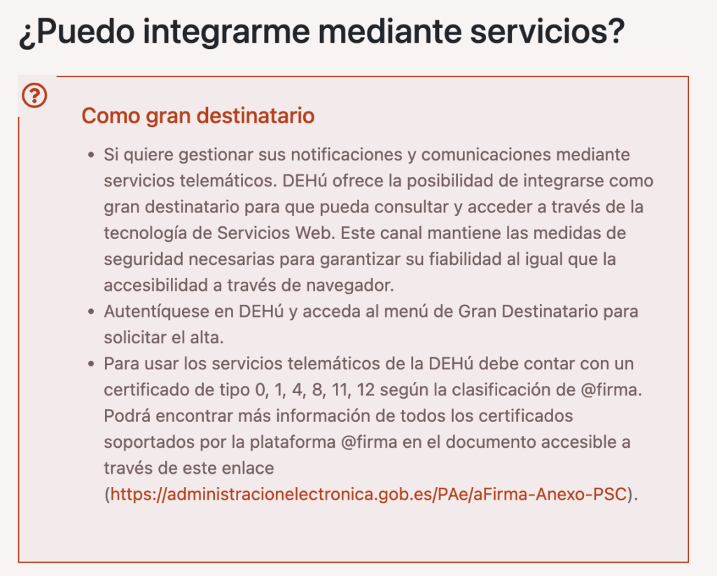 Puedo integrarme mediante servicios en dehu